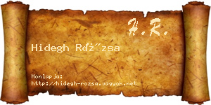 Hidegh Rózsa névjegykártya