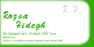 rozsa hidegh business card